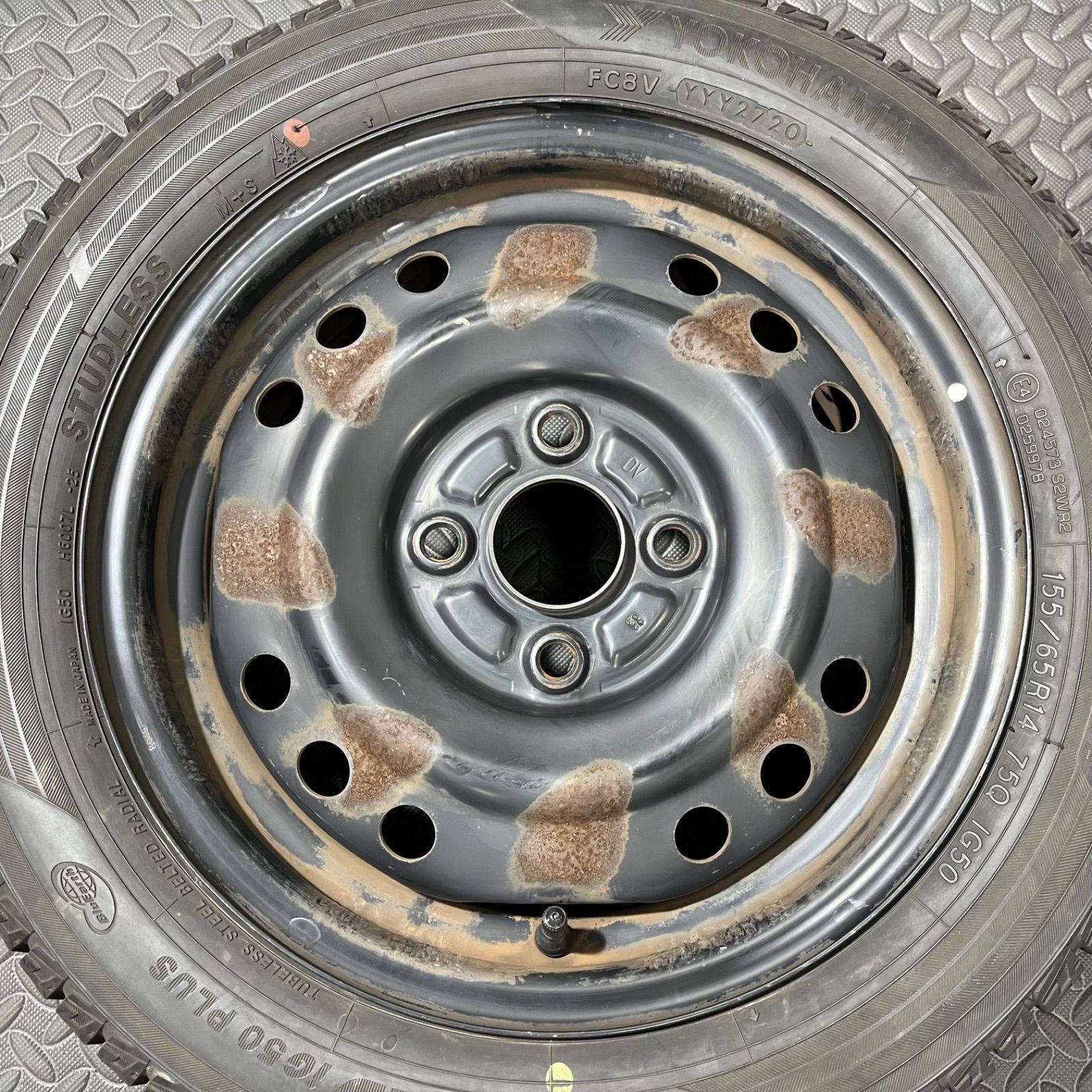 19 20年製 155 65 R 14 ヨコハマ アイスガードIG 50 ダイハツ タント ムーヴ ミラ コンテ スタッドレスタイヤ 冬タイヤ 1319 E