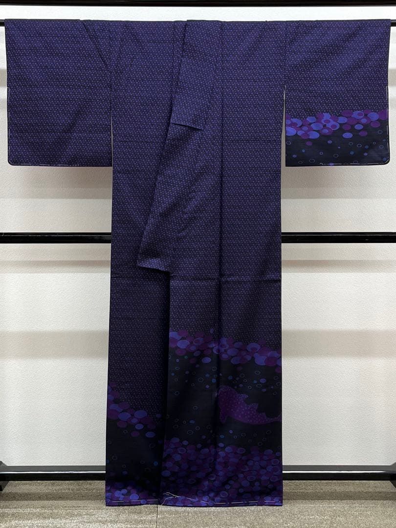  経錦袷訪問着 海の世界 正絹 躾糸付き ガード加工済 A 134 訪問着 付け下げ 着物