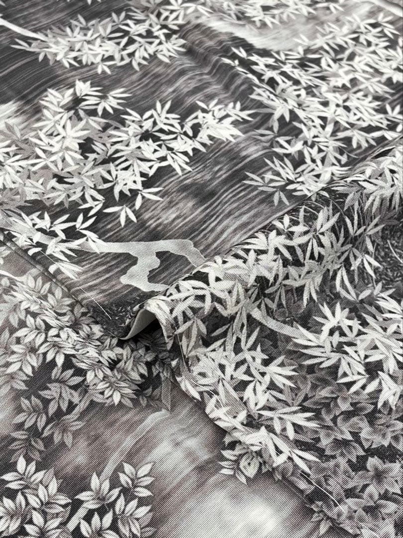  山岡古都 訪問着 大正池 風景画 正絹 躾糸付き A 132 訪問着 付け下げ 着物