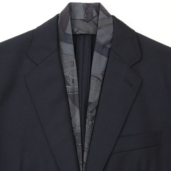 HERMES エルメス テーラードジャケット 2B ウール × モヘア