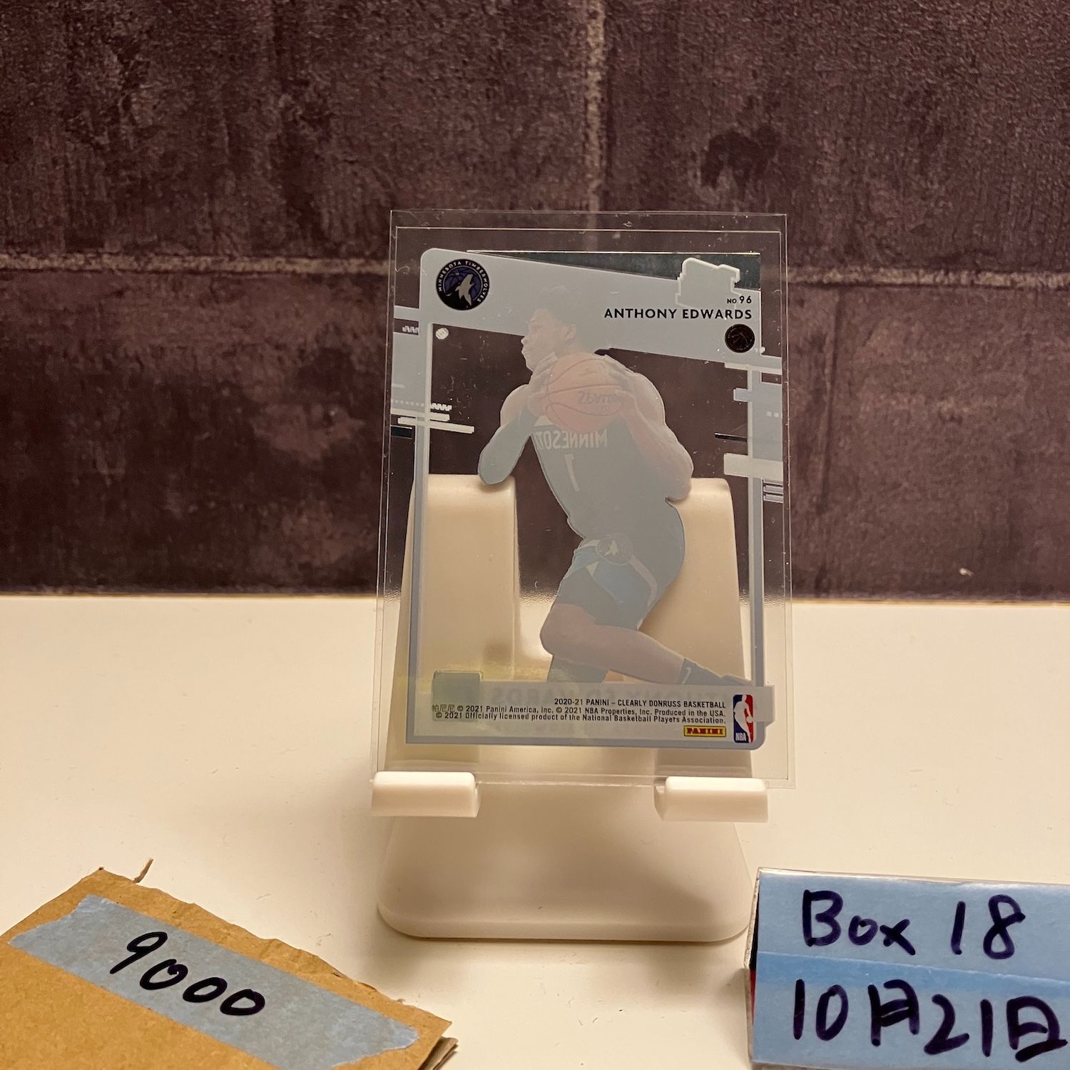 2020-21 Panini Clearly Donruss Anthony Edwards MINNESOTA TIMBERWOLVES Rated RC ルーキー Rookie カード