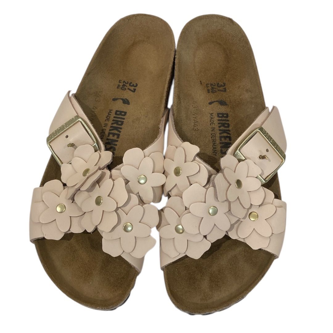 ビリケンシュトック UNITED ARROWS 別注シエナフラワー 花 ベルトレザー ピンク 37 24 cm レディース 夏 ゴーゴー 草2794