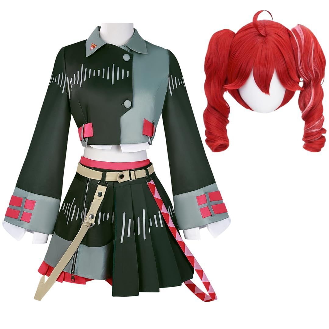 重音テト コスプレ衣装 グリーン バーチャルYouTuber VTuber cosplay 新衣装 変装 仮装 ウィッグ付き 学園
