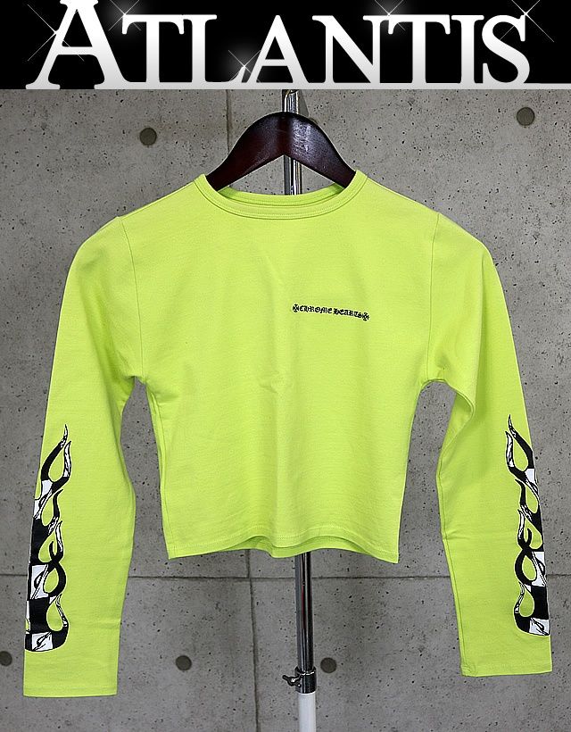 CHROME HEARTS クロムハーツ レディース PPO ショート丈 ロングスリーブ Ｔシャツ 長袖 size M イエロー 101426