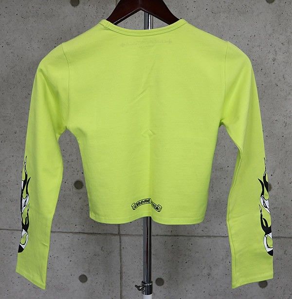 CHROME HEARTS クロムハーツ レディース PPO ショート丈 ロングスリーブ Ｔシャツ 長袖 size M イエロー 101426