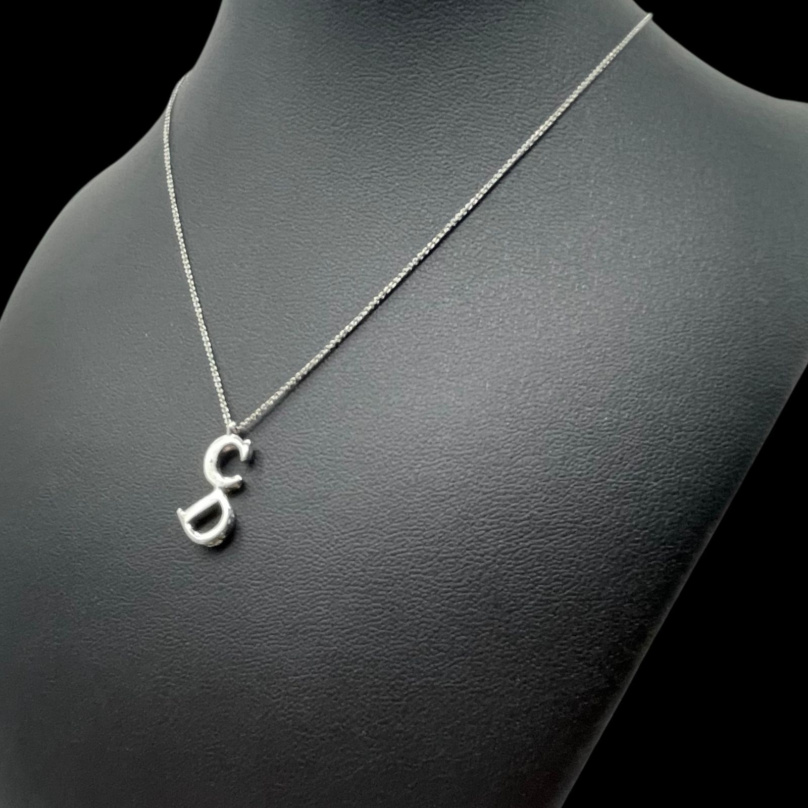 希少　クリスチャンディオール　ロゴネックレス　シルバー 希少 Christian Dior クリスチャン ディオール CDロゴ エンブレム