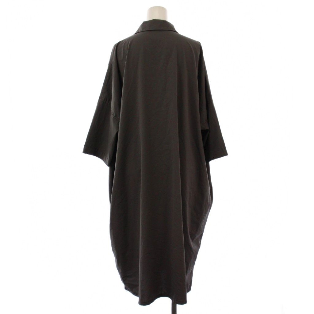  ワイズ Y s ヨウジヤマモト シャツワンピース 五分袖 ひざ丈 1 カーキ YH-D 22-900 BM 長袖 七分袖 ひざ丈ワンピース