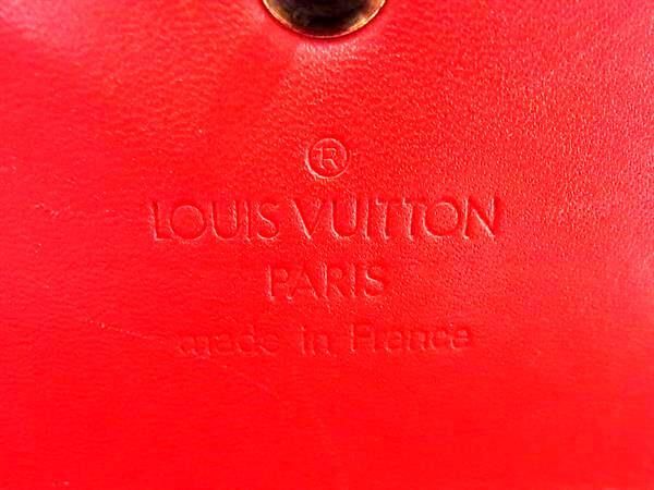 LOUIS VUITTON ルイヴィトン 財布 ポシェット ポルト モネ クレディ M 91281 ルージュ レッド系 モノグラムヴェルニ レディース 二つ折り 長財布