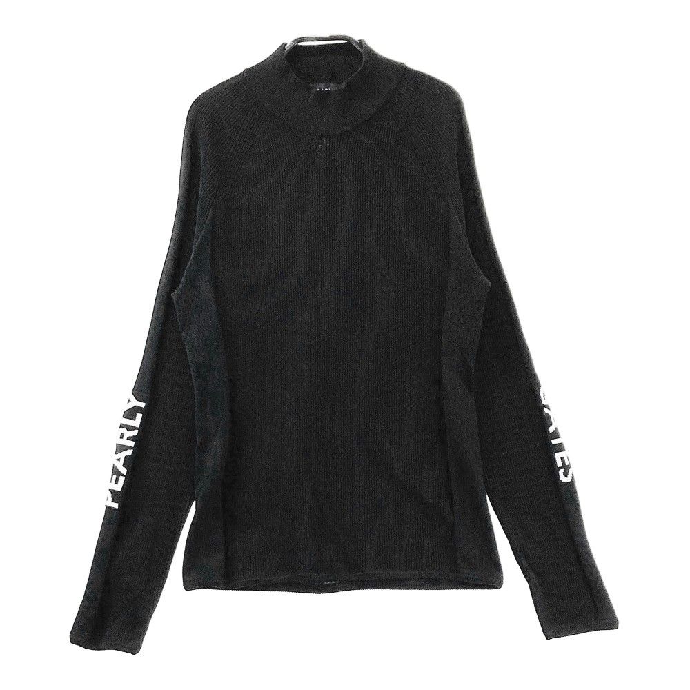 サイズ 2 PEARLY GATES パーリーゲイツ ハイネック ニットセーター ブラック系 ゴルフウェア レディース ストスト