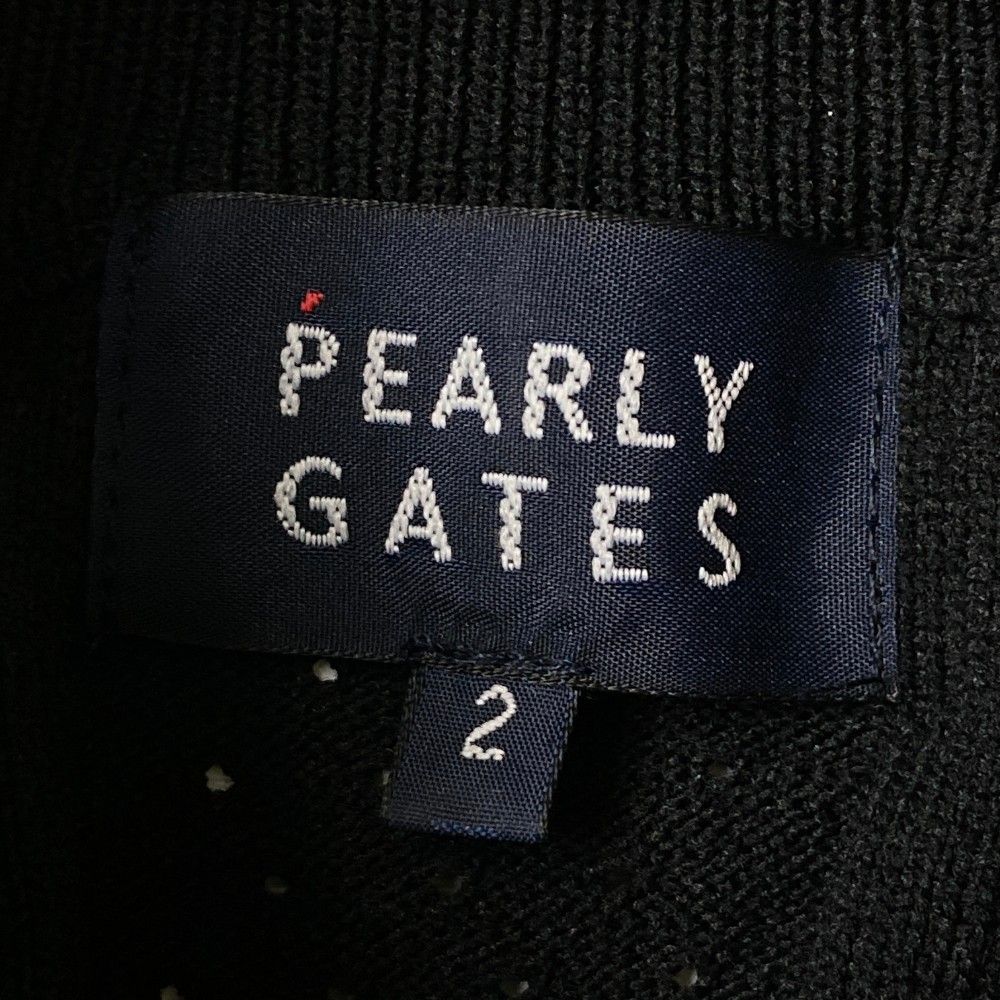 サイズ：2 PEARLY GATES パーリーゲイツ  ハイネック ニットセーター  ブラック系 [240101382147] ゴルフウェア レディース ストスト サイズ：2 PEARLY GATES パーリーゲイツ ハイネック ニットセーター