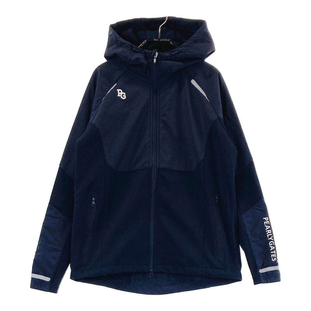 サイズ 0 PEARLY GATES パーリーゲイツ 切替ジップパーカー ネイビー系 ゴルフウェア レディース ストスト