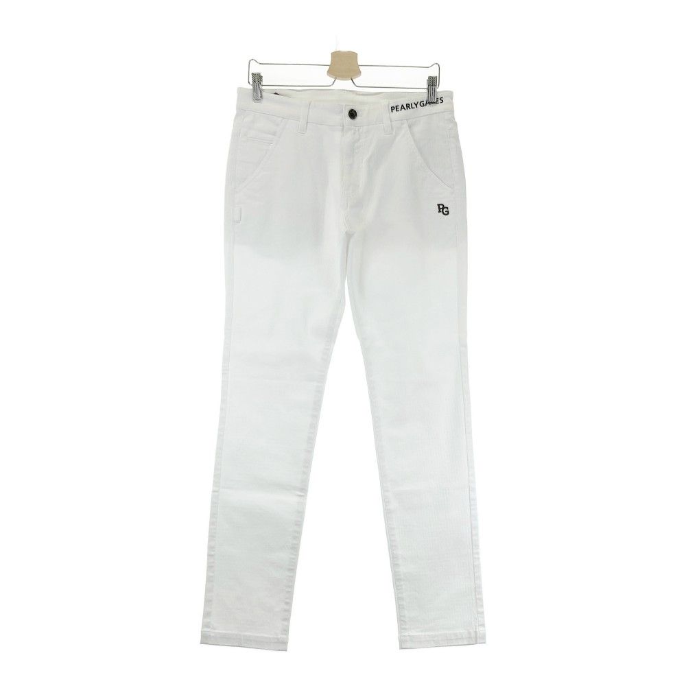 サイズ 4 PEARLY GATES パーリーゲイツ ストレッチパンツ 総柄 ホワイト系 ゴルフウェア メンズ ストスト