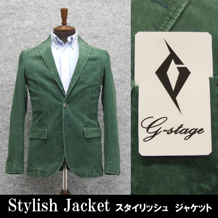 秋冬物 ☆g-stage☆ コーデュロイ ジャケット グリーン メンズ