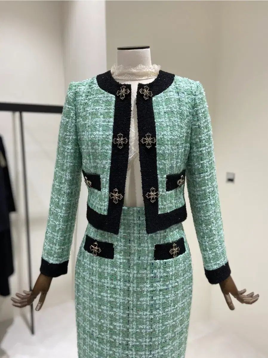 MOJO S PHINE ミント ツイード スーツ セットアップ