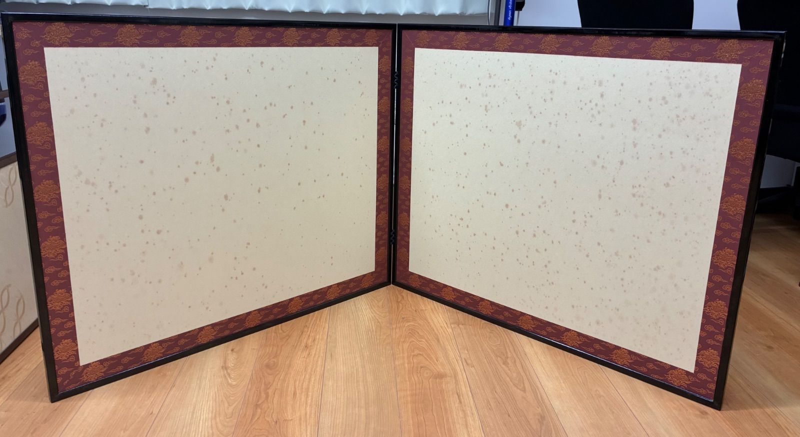 好日常謙 屏風 二曲 和室 インテリア 雛人形 五月人形 背景