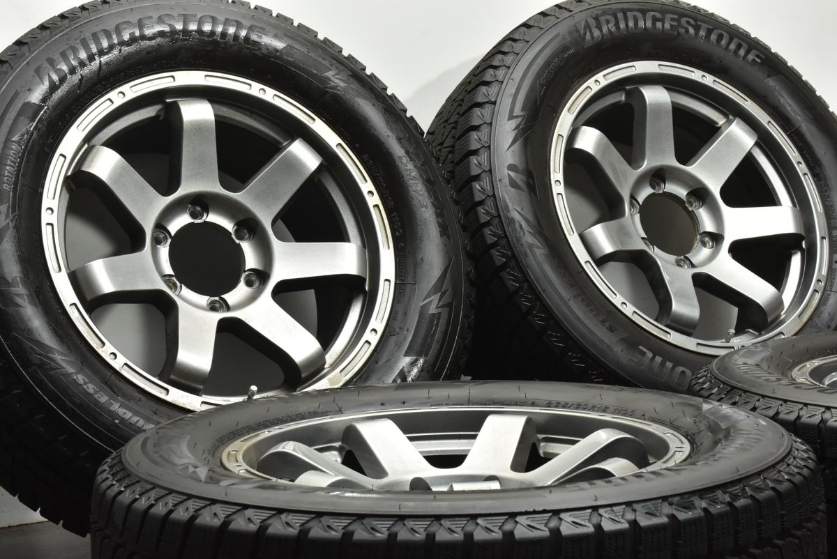 バリ溝 程度良好 マッドクロス MC 76 18 in 8 J 25 PCD 139 7 ブリザックDM V 3 265 60 R ランクル プラド ハイラックス サーフ パジェロ