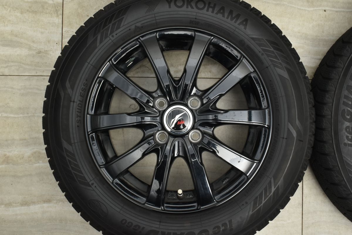  バリ溝 Weds FANG 14 in 5 J 48 PCD 100 アイスガードiG 60 175 65 R パッソ ヴィッツ フィット ノート デミオ デリカD 2 ソリオ 14インチ タイヤ ホイールセット