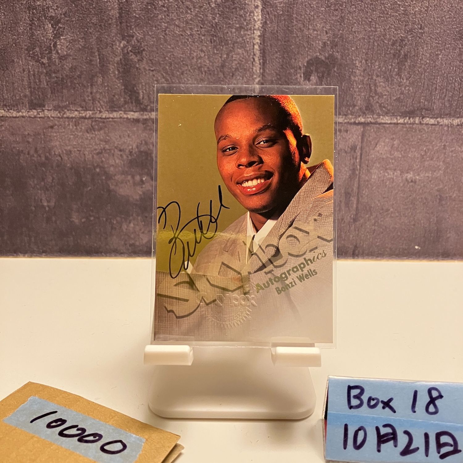 1999 SkyBox Autographics Bonzi Wells 直筆サインカード DETROIT PISTONS カード