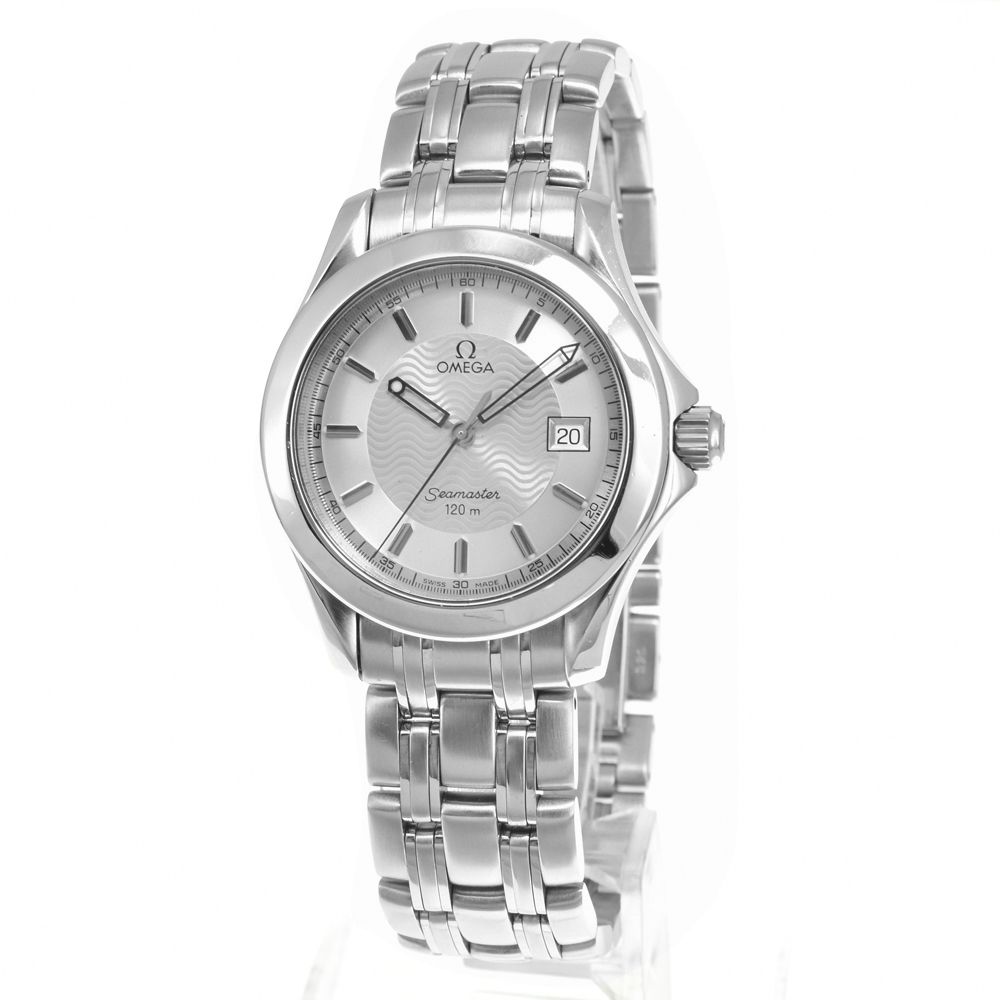 オメガ OMEGA 2511.31 シーマスター 120 M デイト クォーツ メンズ 箱 保証書付き D 144627
