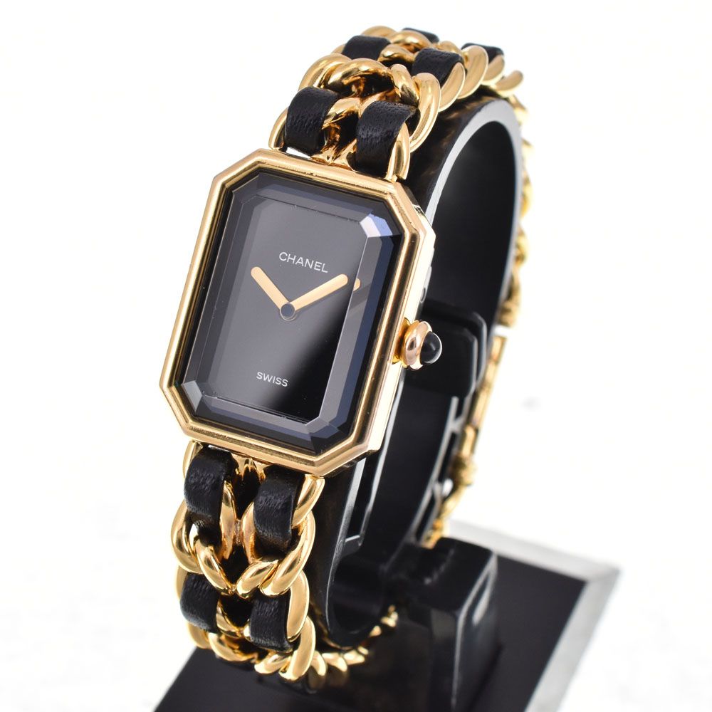 シャネル CHANEL H 0001 プルミエール M GP レザー クォーツ レディース D 144564