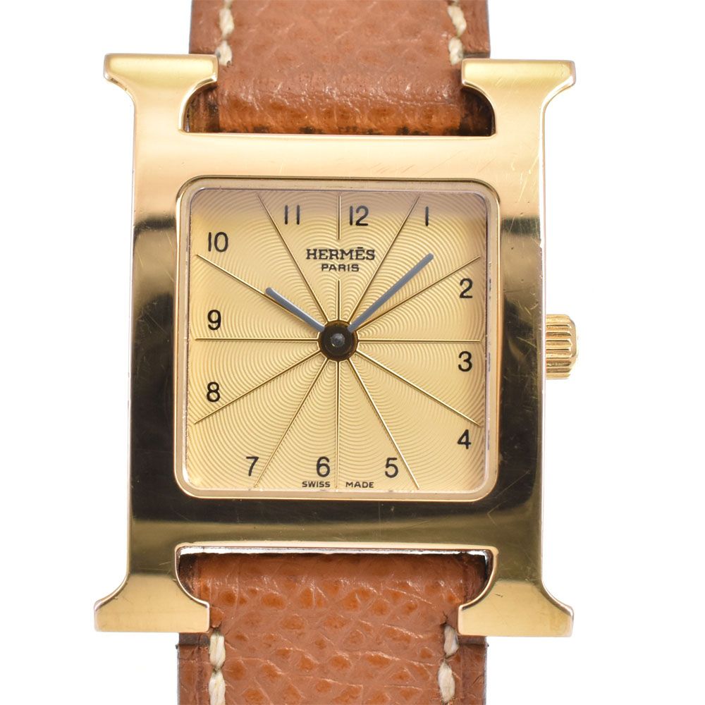 エルメス HERMES HH 1.201 Hウオッチ クォーツ レディース D 144613