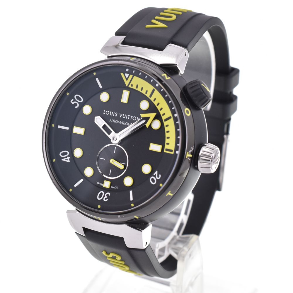 ルイ ヴィトン LOUIS VUITTON QA 122 タンブール ストリートダイバー インナーベゼル 自動巻き メンズ D 144465