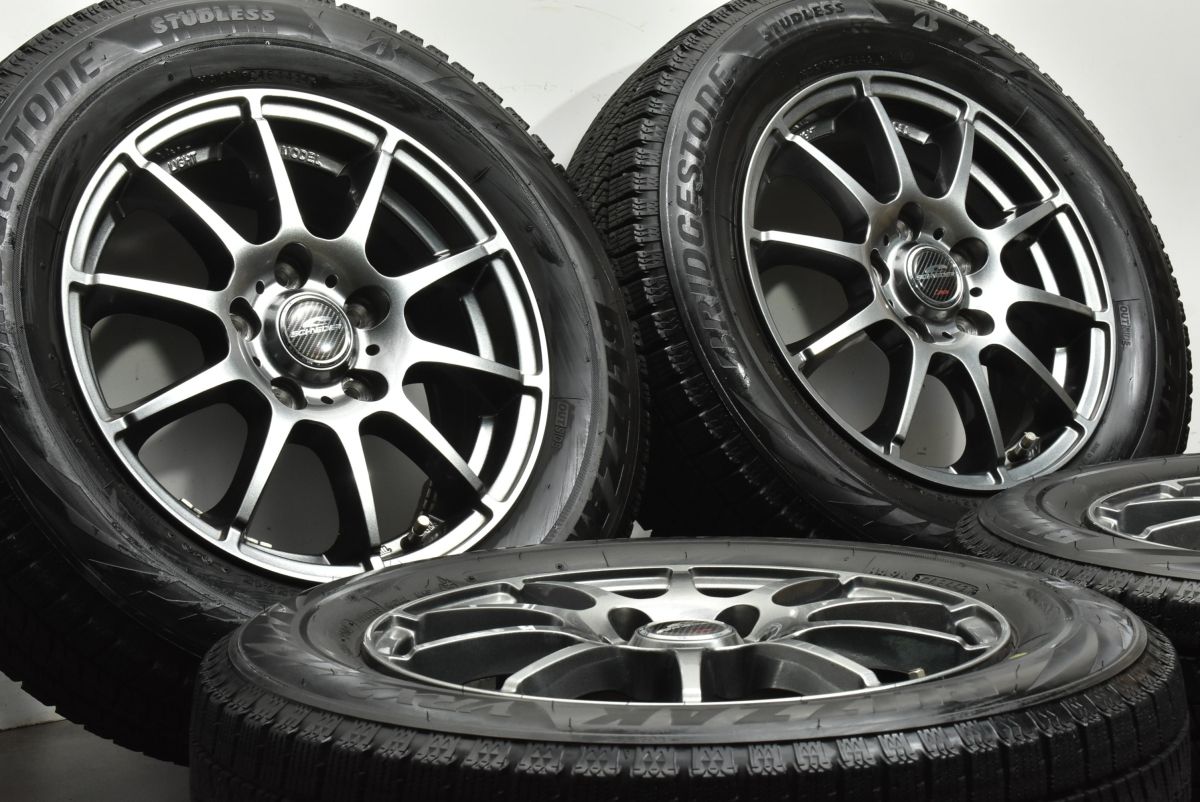 バリ溝 シュナイダー 15 in 6 J 50 PCD 114 3 ブリヂストン ブリザック VRX 2 195 65 R ノア ヴォクシー ステップワゴン アクセラ