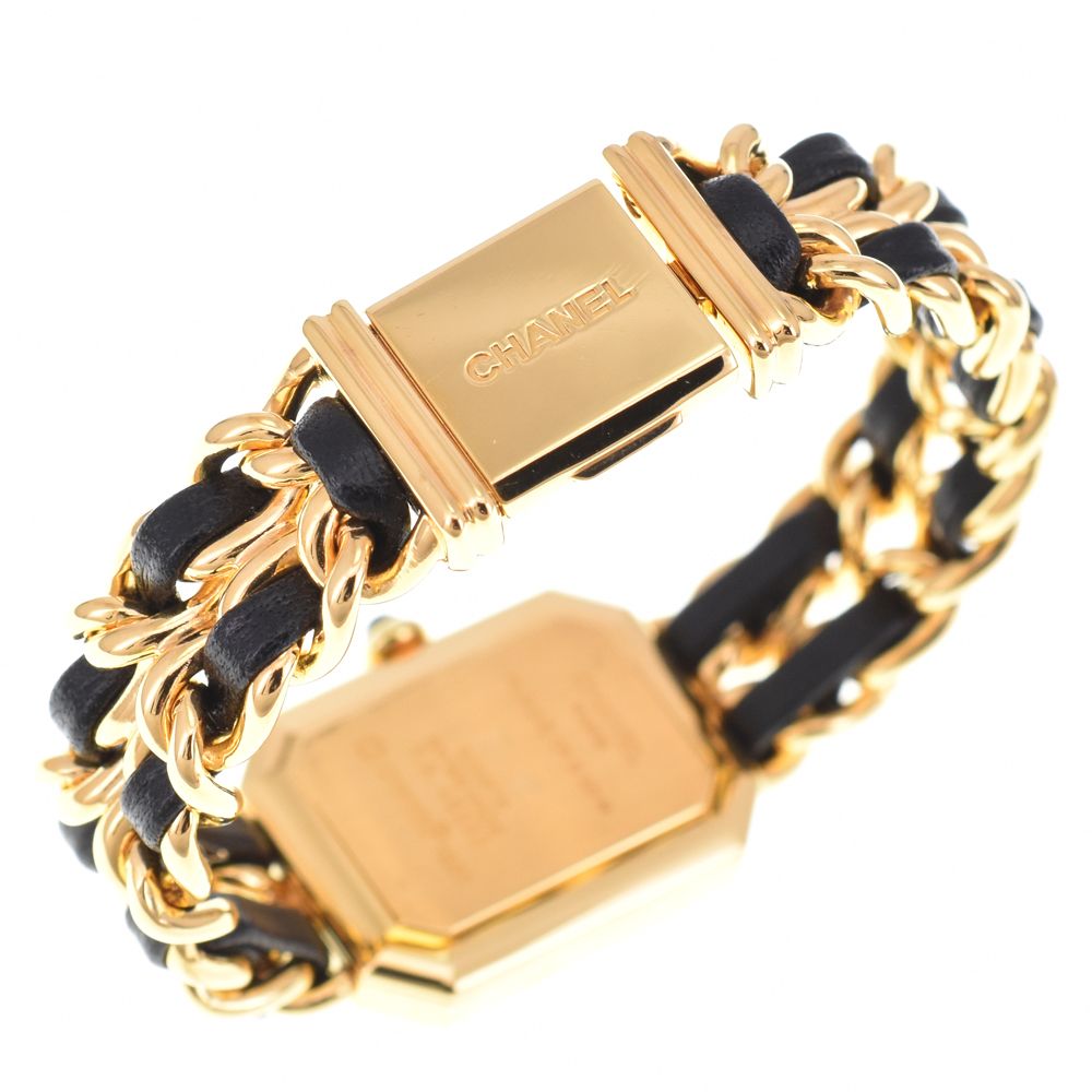 シャネル CHANEL H0001 プルミエール S GP/レザー クォーツ レディース