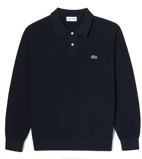 ラコステ ピケ テクスチャ 長袖セーター ブラック 95 ジーンズ センス