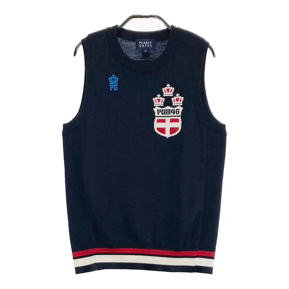 サイズ：0 PEARLY GATES パーリーゲイツ ニットベスト ネイビー系