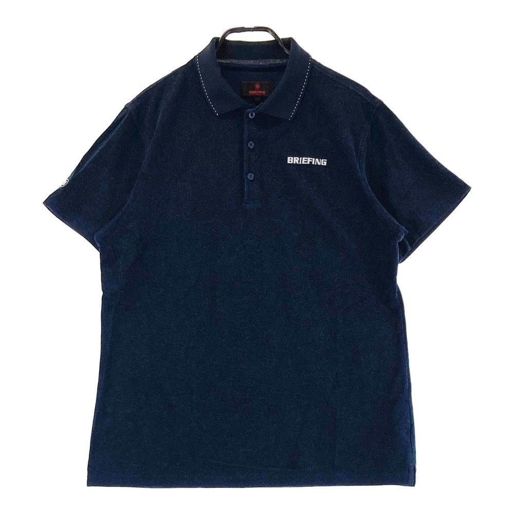 未使用)ブリーフィングゴルフ 新作 メンズ 半袖ポロシャツ L ネイビー サイズ：L BRIEFING GOLF ブリーフィング 2024年モデル 半袖ポロシャツ