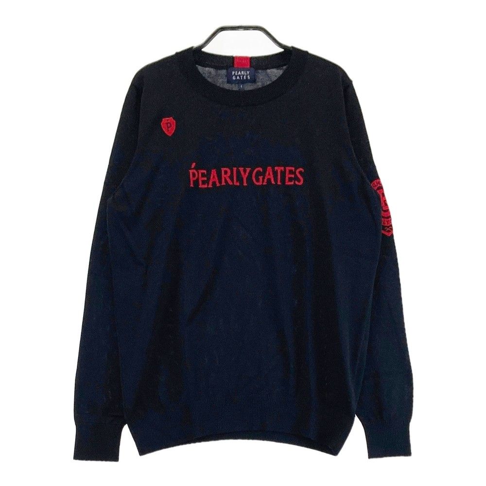 サイズ 1 PEARLY GATES パーリーゲイツ ニットセーター ネイビー系 ゴルフウェア レディース ストスト