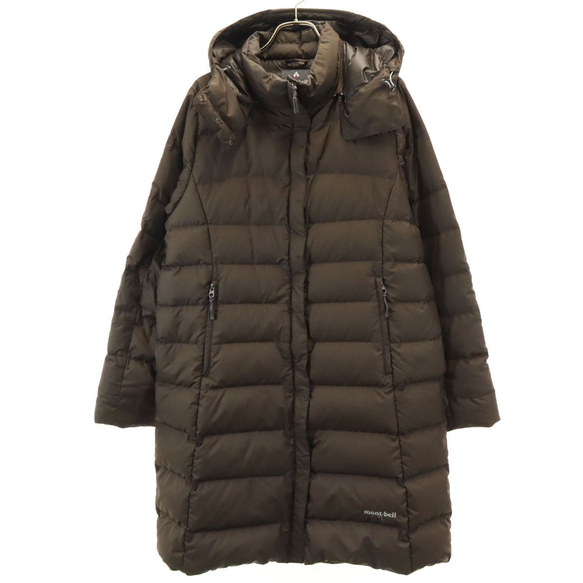 mont-bell モンベル トラベル ダウンコート L ブラウン 収納袋付き 