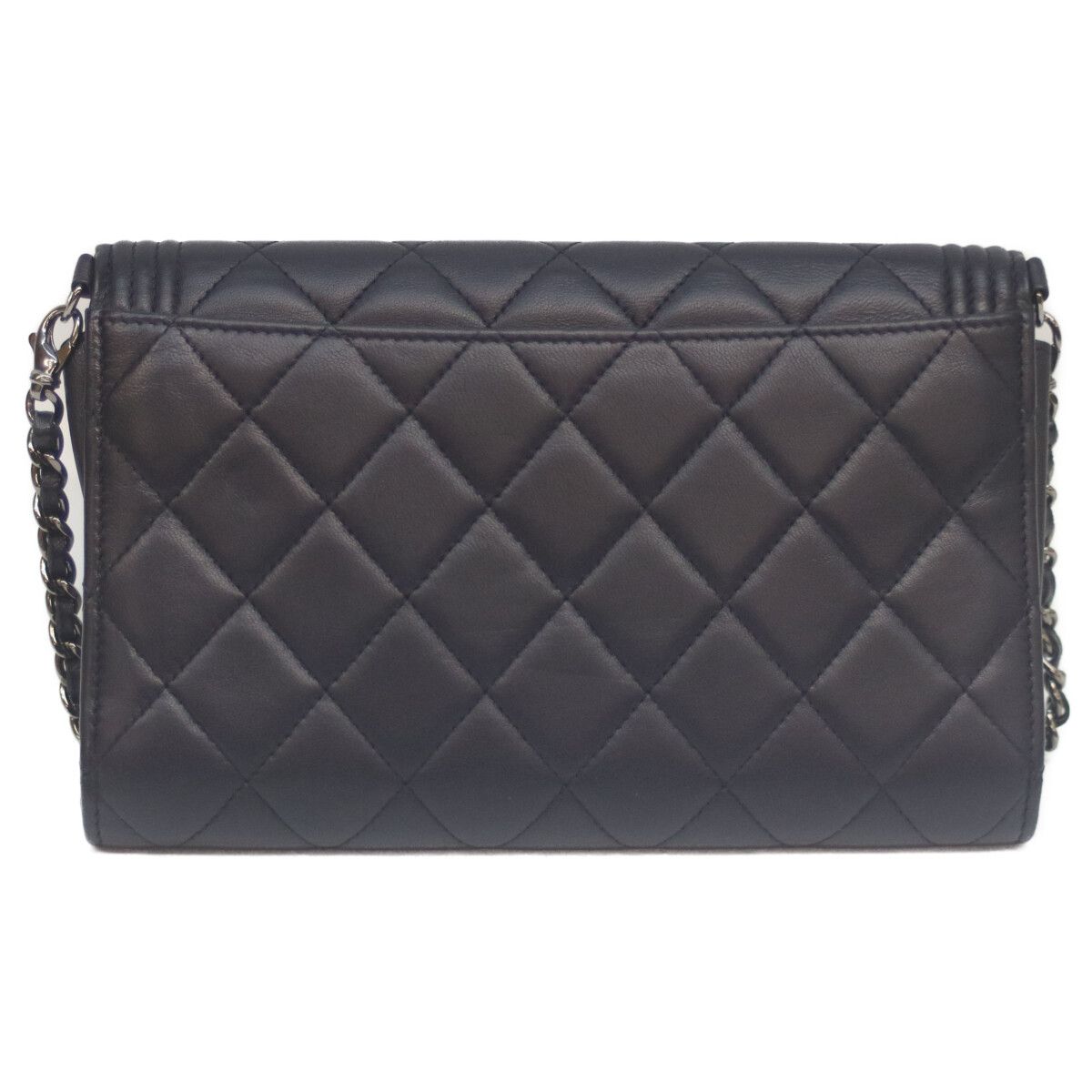 CHANEL シャネル 20番 ネイビー ラムスキン ボーイシャネル シルバー