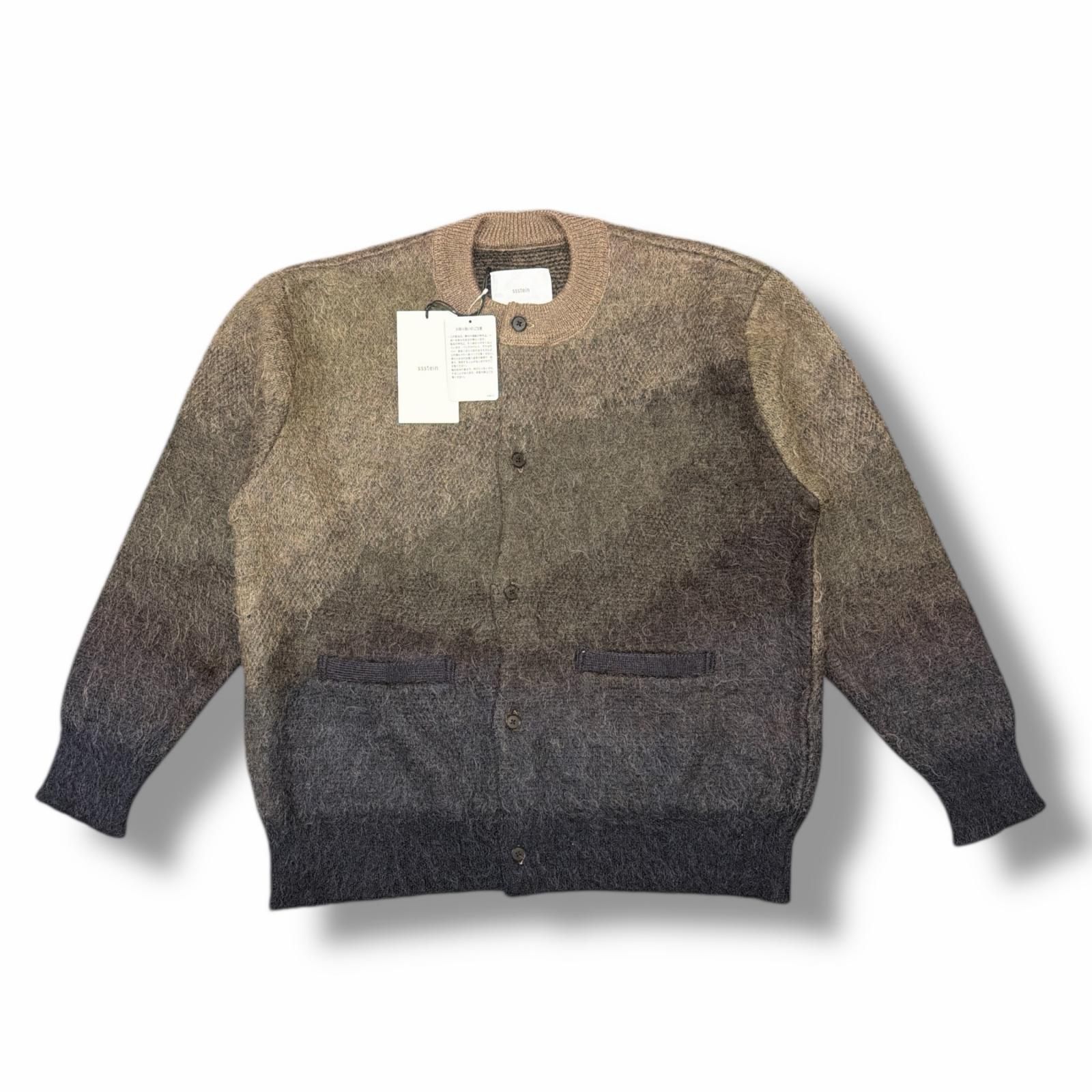 参考上代56100円 stein ssstein MOHAIR KNIT グラデーションモヘヤニットカーディガン セーター シュタイン ST.1002 ネイビーカーキグラデーション M 4974