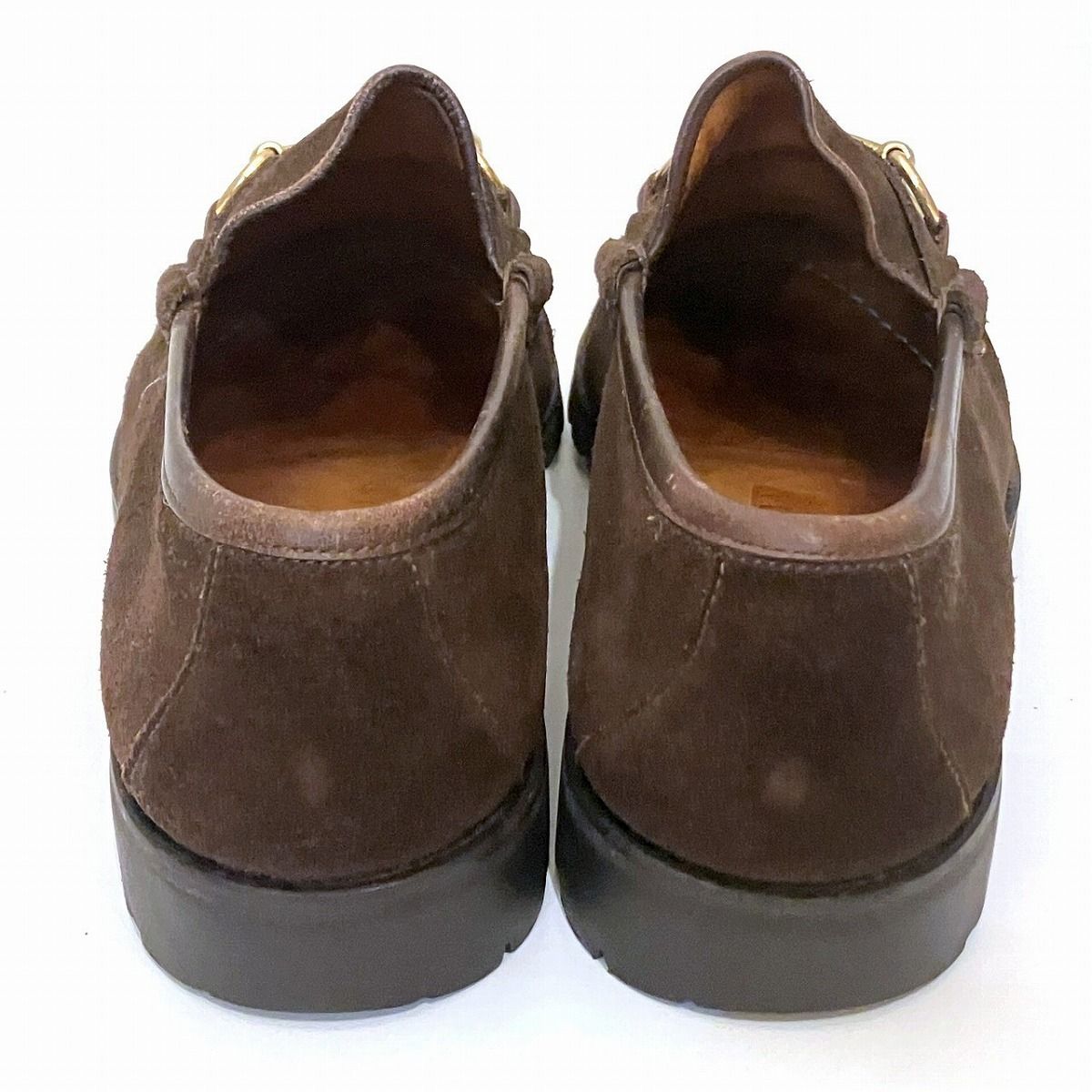 グッチ GUCCI ホース ビットローファー スエード 25.5 cm US 40 1 2 E メンズ