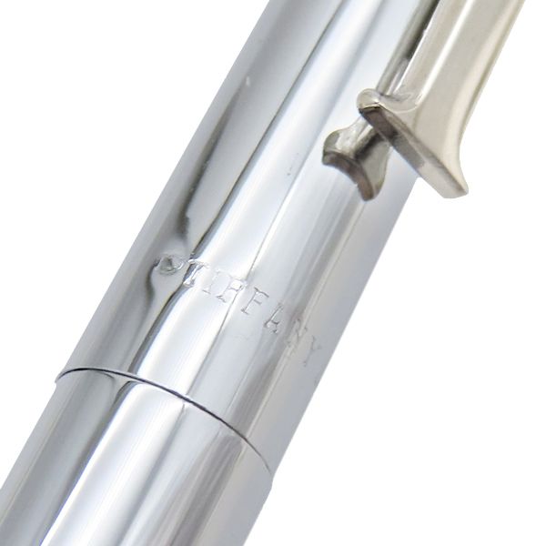  ティファニー Tiffany - Co ボールペン クラシック Tクリップ メタル GP シルバー インク切れ 保存袋 ボールペン本体 ボールペン