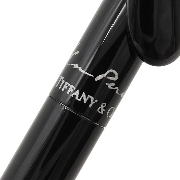  ティファニー Tiffany Co ボールペン エルサ ペレッティ ラッカー ブラック 黒 黒インク ツイスト式 筆記 済み 箱 ボールペン本体 ボールペン