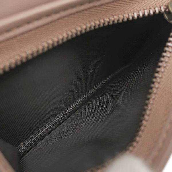  グッチ GUCCI 二つ折り財布 ダブルG カードケース ウォレット レザー シェブロンキルティングナッパレザー ピンクベージュ ゴールド金具 GG 466492 保存袋 二つ折り財布 折り財布