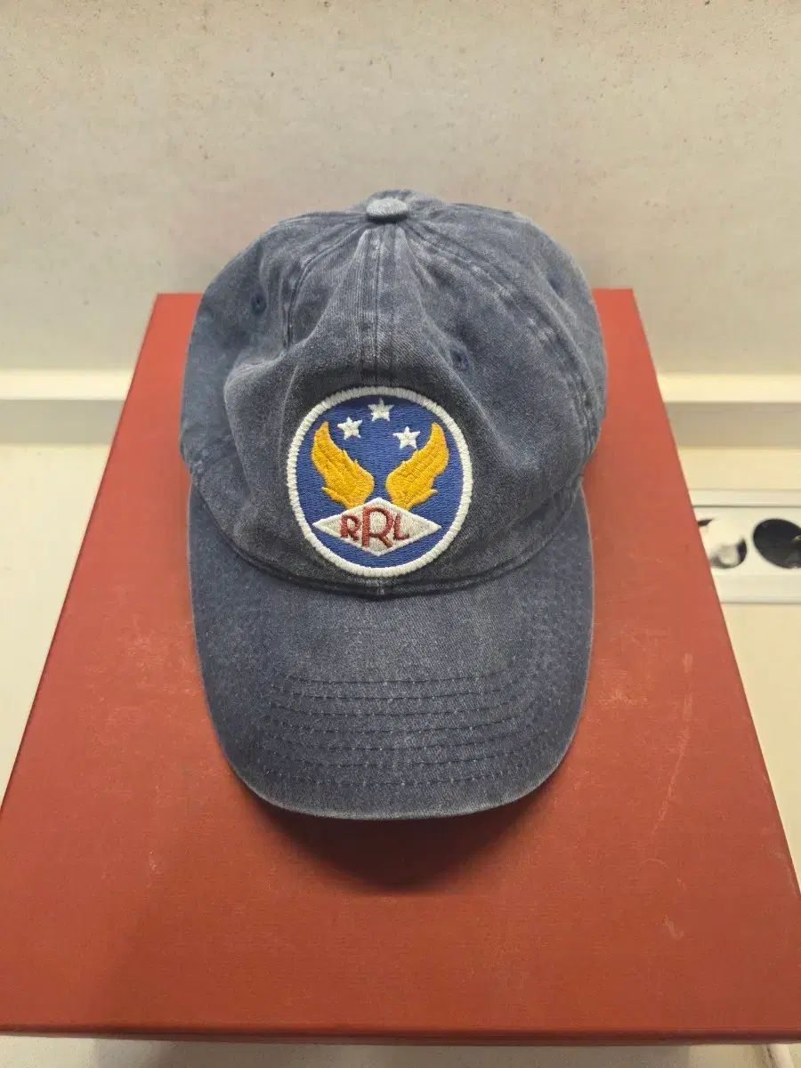 RRL ダブルアールエル ロゴ ベースボールキャップ ブルー