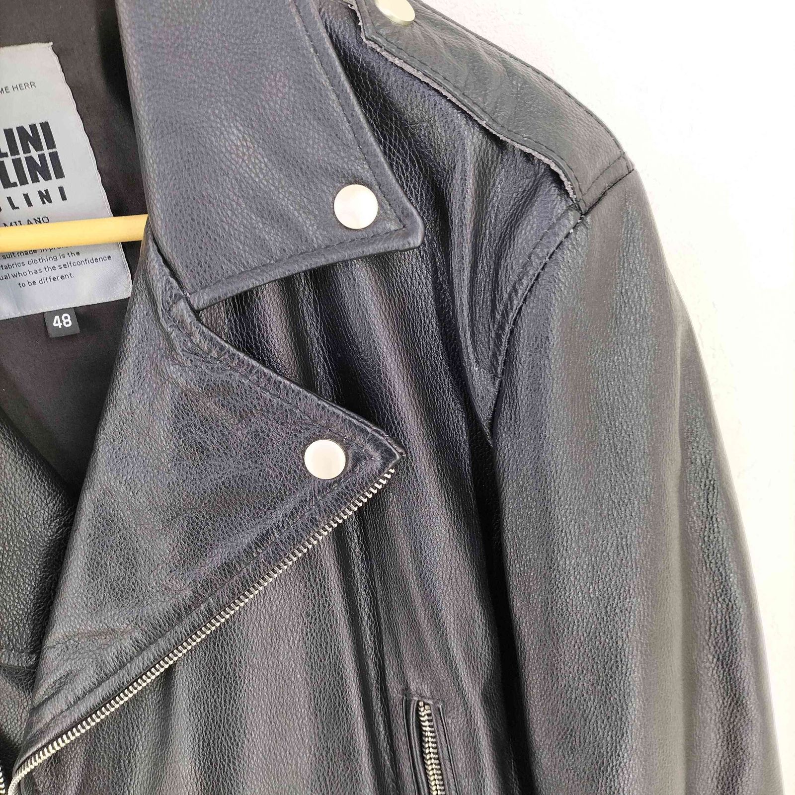 ボリーニ BOLINI COW 牛革 ダブルライダースジャケット メンズ 48