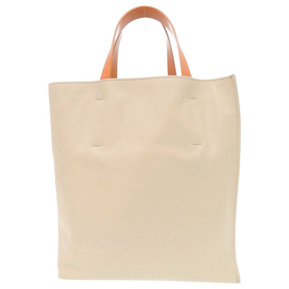美品 マルニ MUSEO ミュゼオ レザー ベージュ 2WAY トートバッグ 