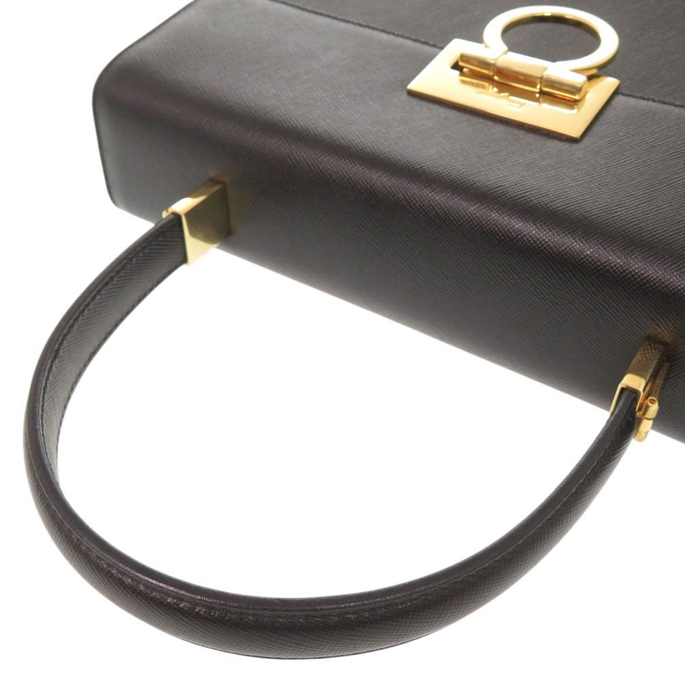 美品 サルヴァトーレフェラガモ ガンチーニ レザー ブラック