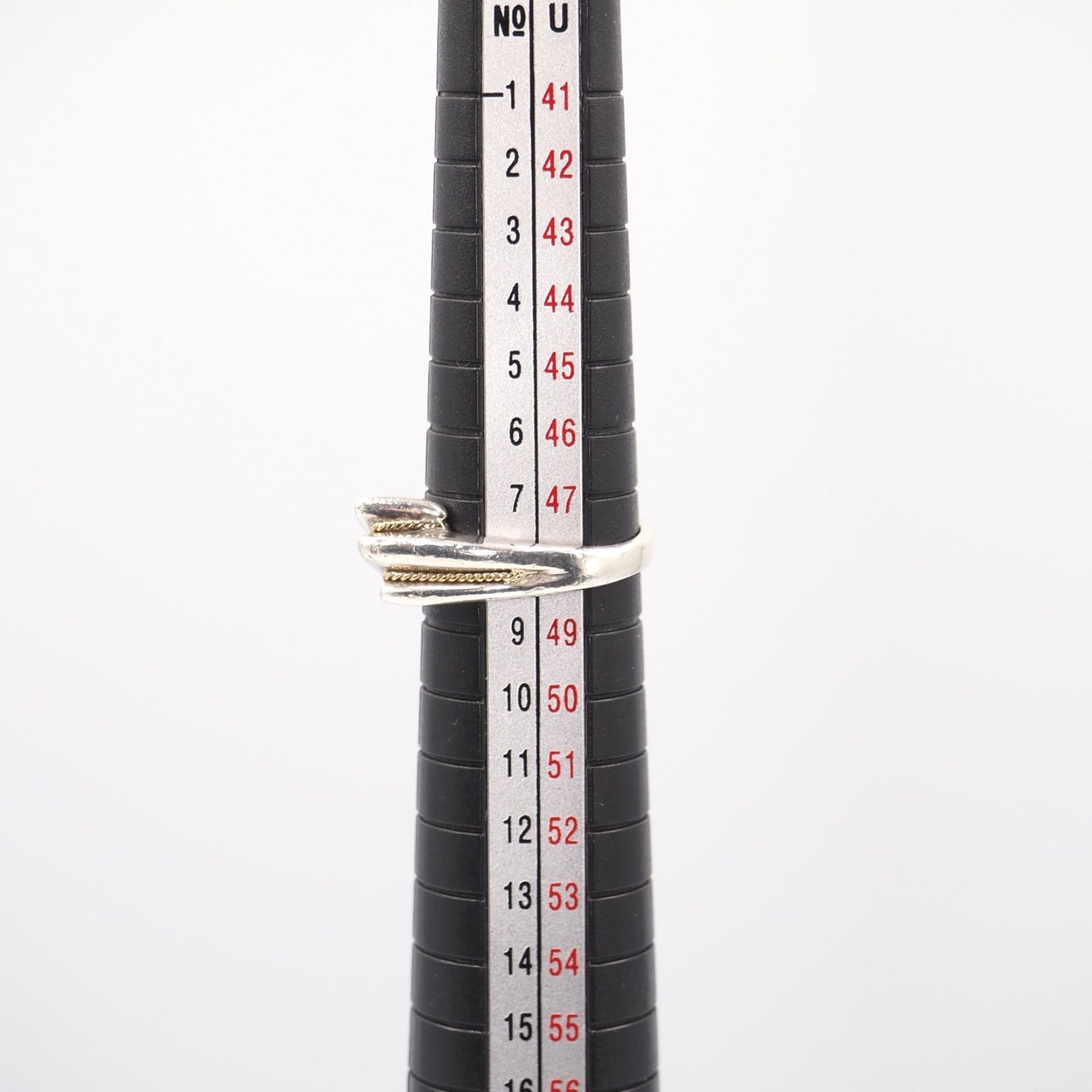 Tiffany&Co. 約8号 ヴィンテージ コンビ リング シルバー925 K18