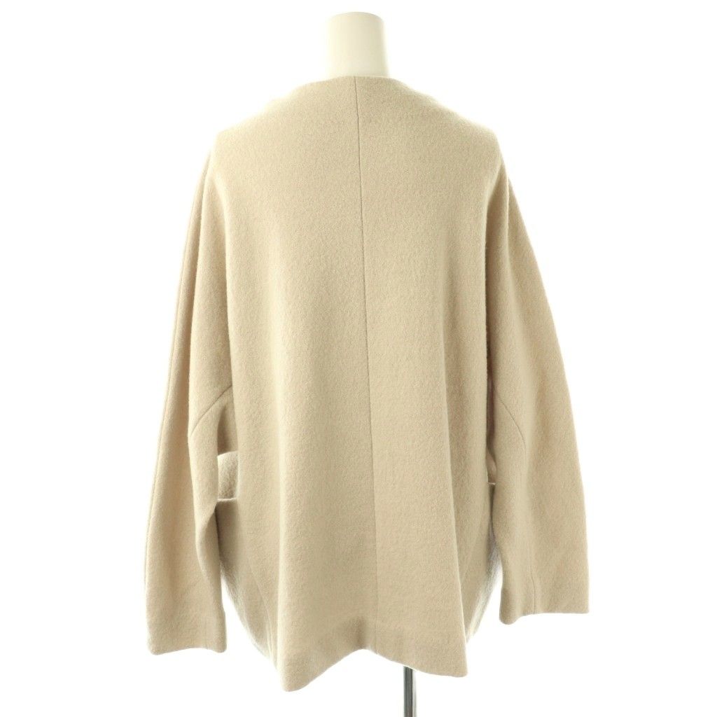 エヴァムエヴァ evam eva press wool short coat コート ノーカラー 2