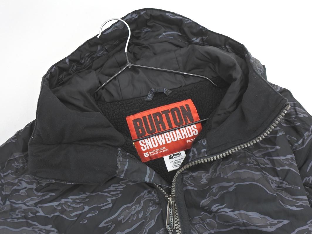 BURTON バートン スノーボード ウェア 迷彩 ジャケット sizeM/黒