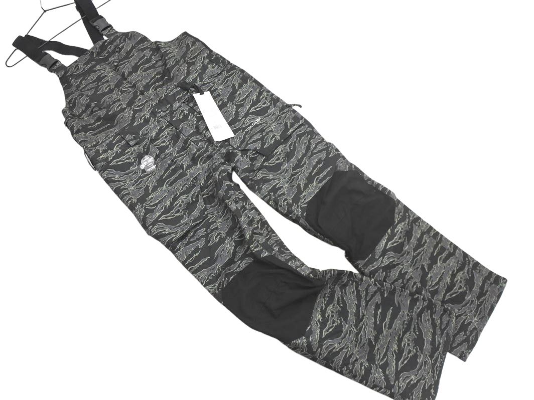 新品 Volcom ボルコム スノーボード スキー スノーウェア 迷彩 ビブ