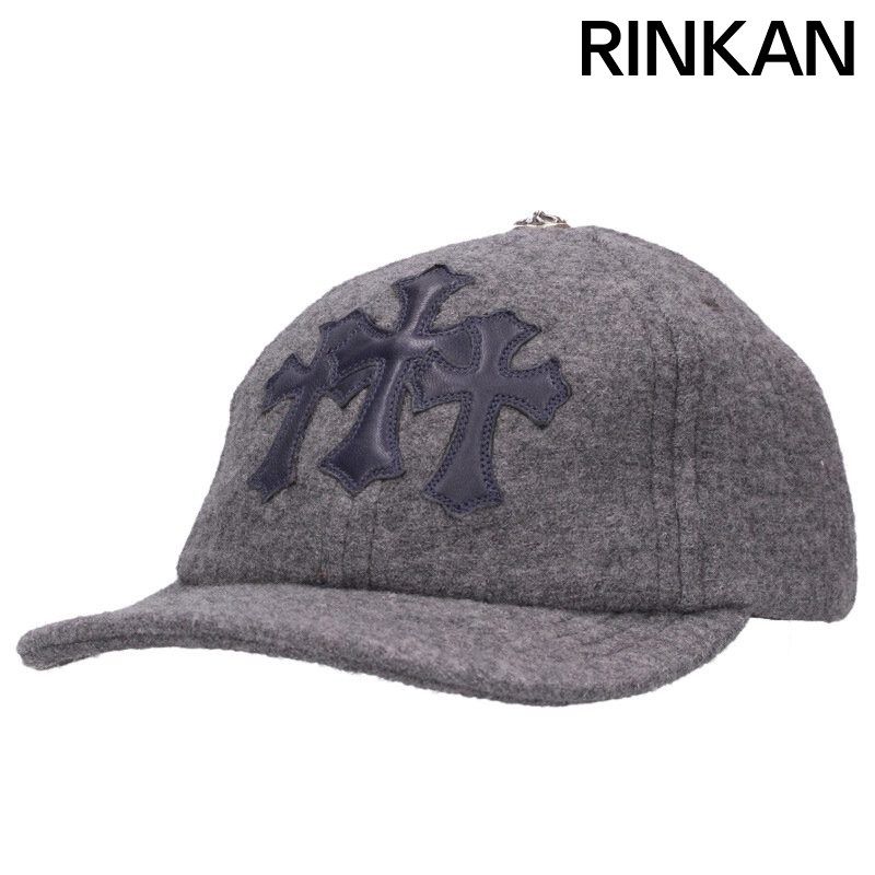 クロムハーツ セメタリーパッチレザーウールキャップ帽子 メンズ