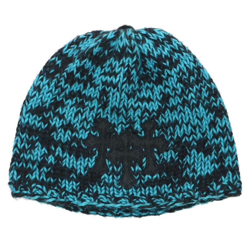 クロムハーツ BEANIE CASH クロスパッチカシミアニットビーニー帽子 メンズ