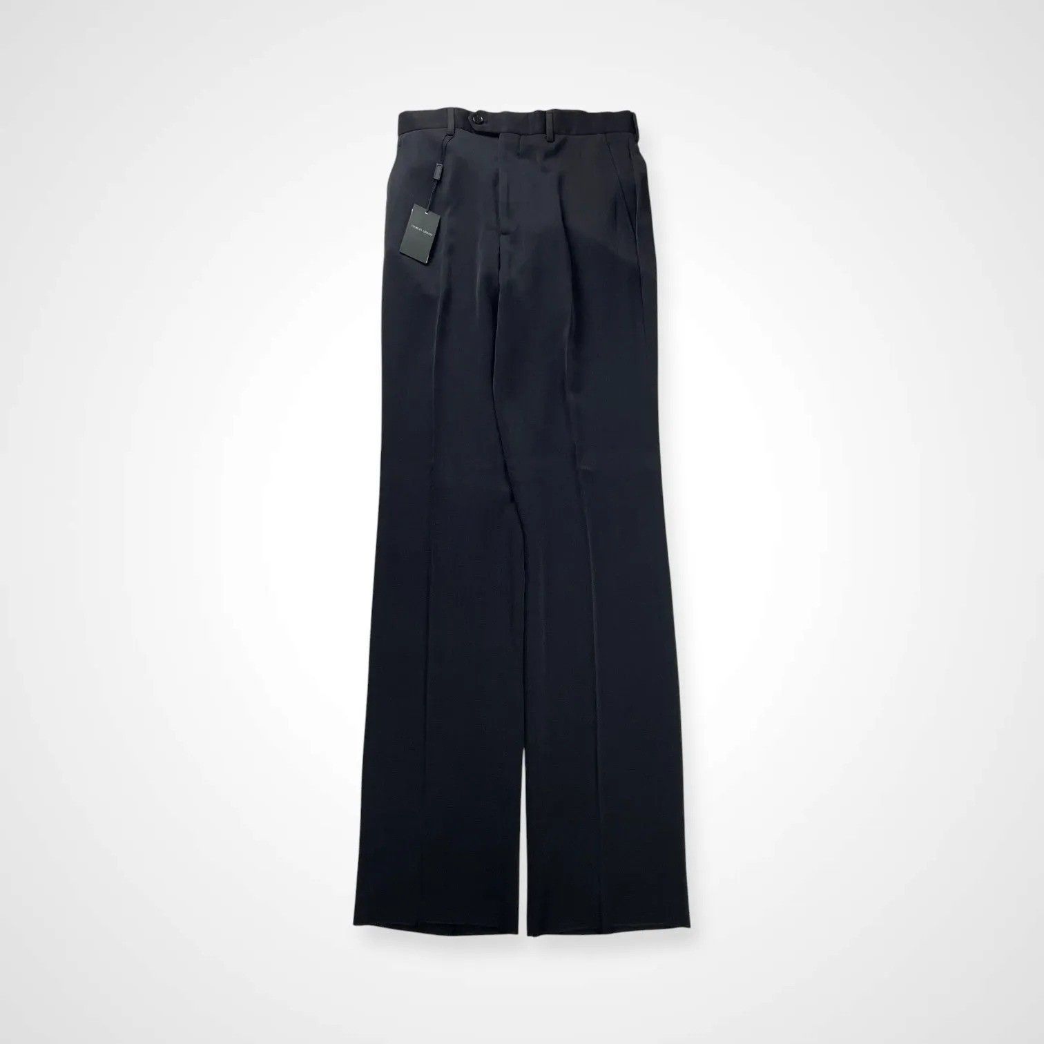 GIORGIO ARMANI ジョルジオ アルマーニ キュプラMIXスラックス 黒タグ BORGO 21製 SIZE 46